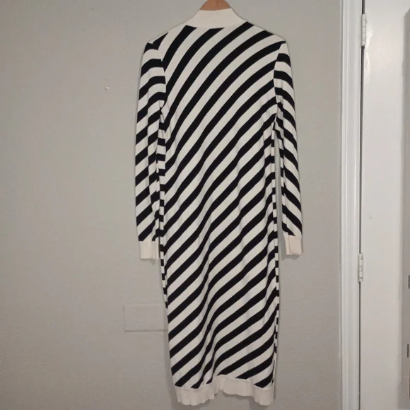 diane von furstenberg carlisle silk blend striped longline cardigan - Picture 4 of 15